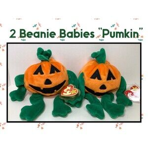 1998 TY Beanie Baby 2 Pumkin' the Pumpkins‎ With Tags